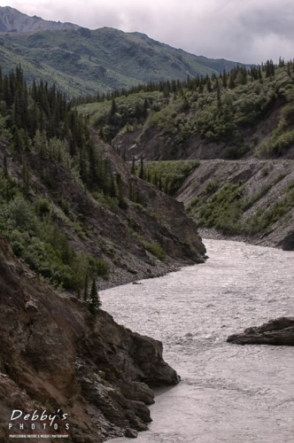 AK63 Winding River through Mountains in Denali