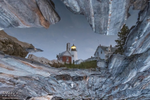 6018 Pemaquid Lighthouse Reflecting Pool Turned Right Side Up